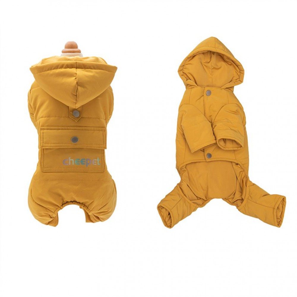 Зимовий комбінезон для собак Cheepet "Кишеня" жовтий — Фото 2