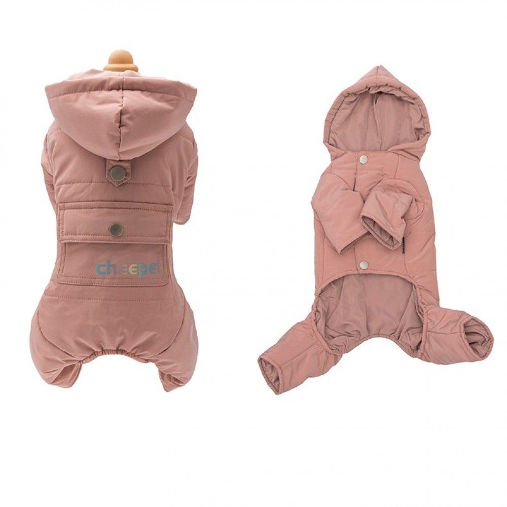 Зимовий комбінезон для собак Cheepet "Кишеня" рожевий — Фото 4