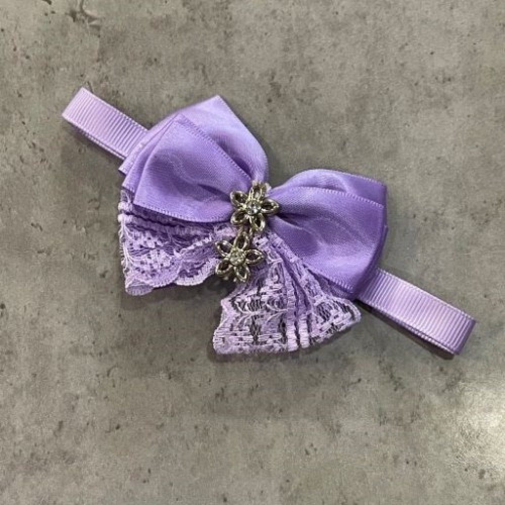 Бант на шию для собак зі зірочками в середині бантика, різнокольорові — Фото 2