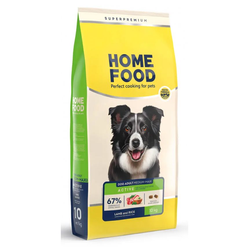 Корм для активних собак и юніорів середніх та великих порід Home Food з ягням та рисом — Фото 4