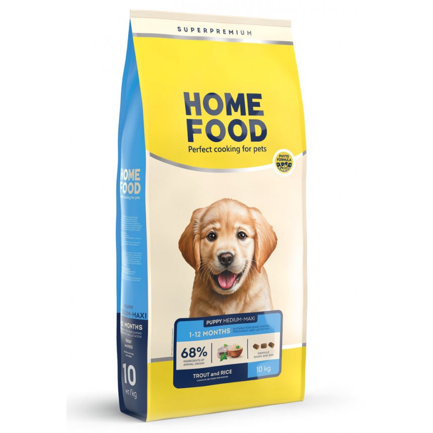Гіпоалергенний корм для цуценят середніх та великих порід Home Food з фореллю та рисом — Фото 5