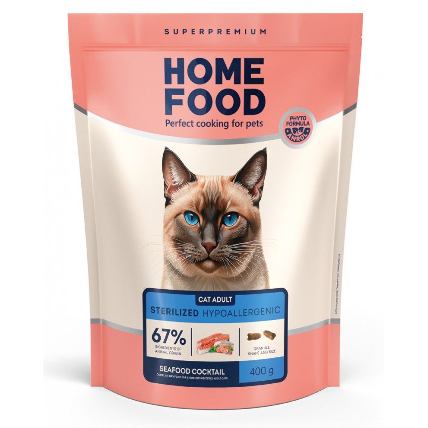 Гіпоалергенний корм для котів Home Food Морський коктейль — Фото 1