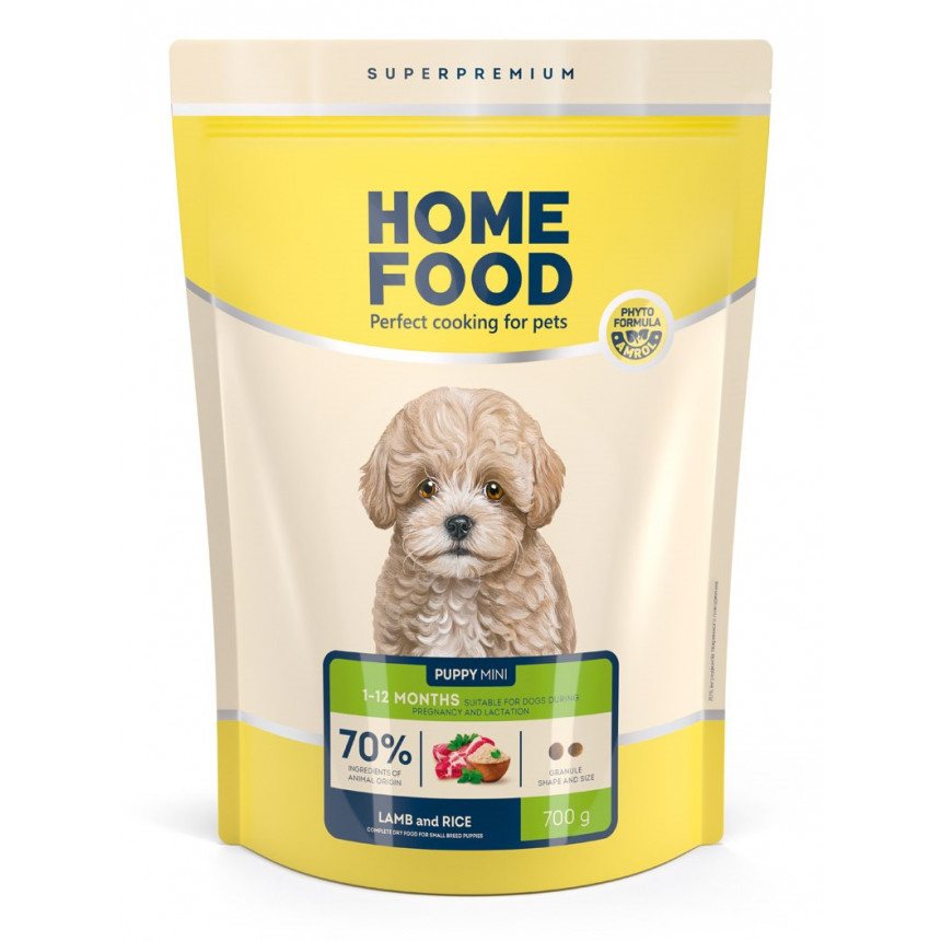 Корм для цуценят малих порід Home Food з ягням і рисом — Фото 1