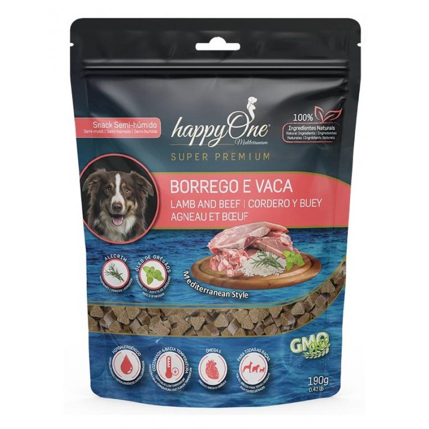 Ласощі для собак happyOne з ягням та яловичиною Mediterraneum Dog Lamb and Beef — Фото 1