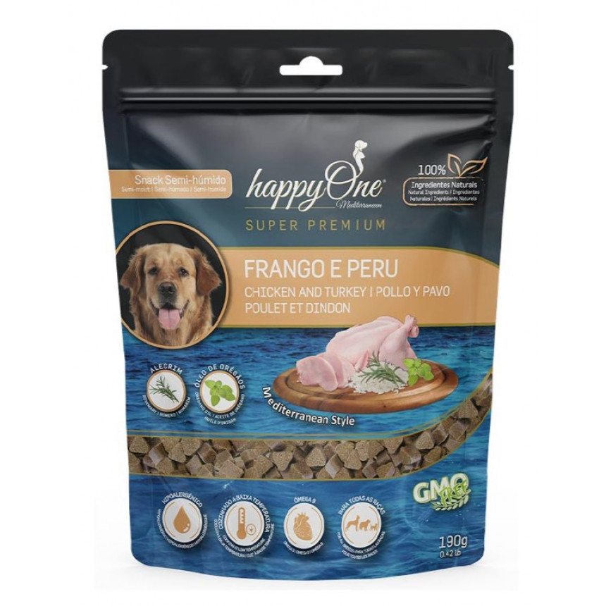 Ласощі для собак happyOne з куркою та індичкою Mediterraneum Dog Chicken and Turkey — Фото 1