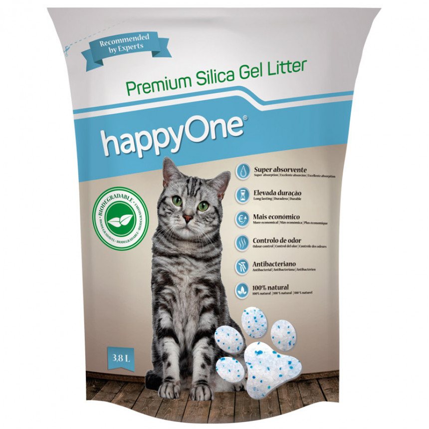 Наповнювач силікагелевий happyOne Premium для туалету кішок — Фото 1