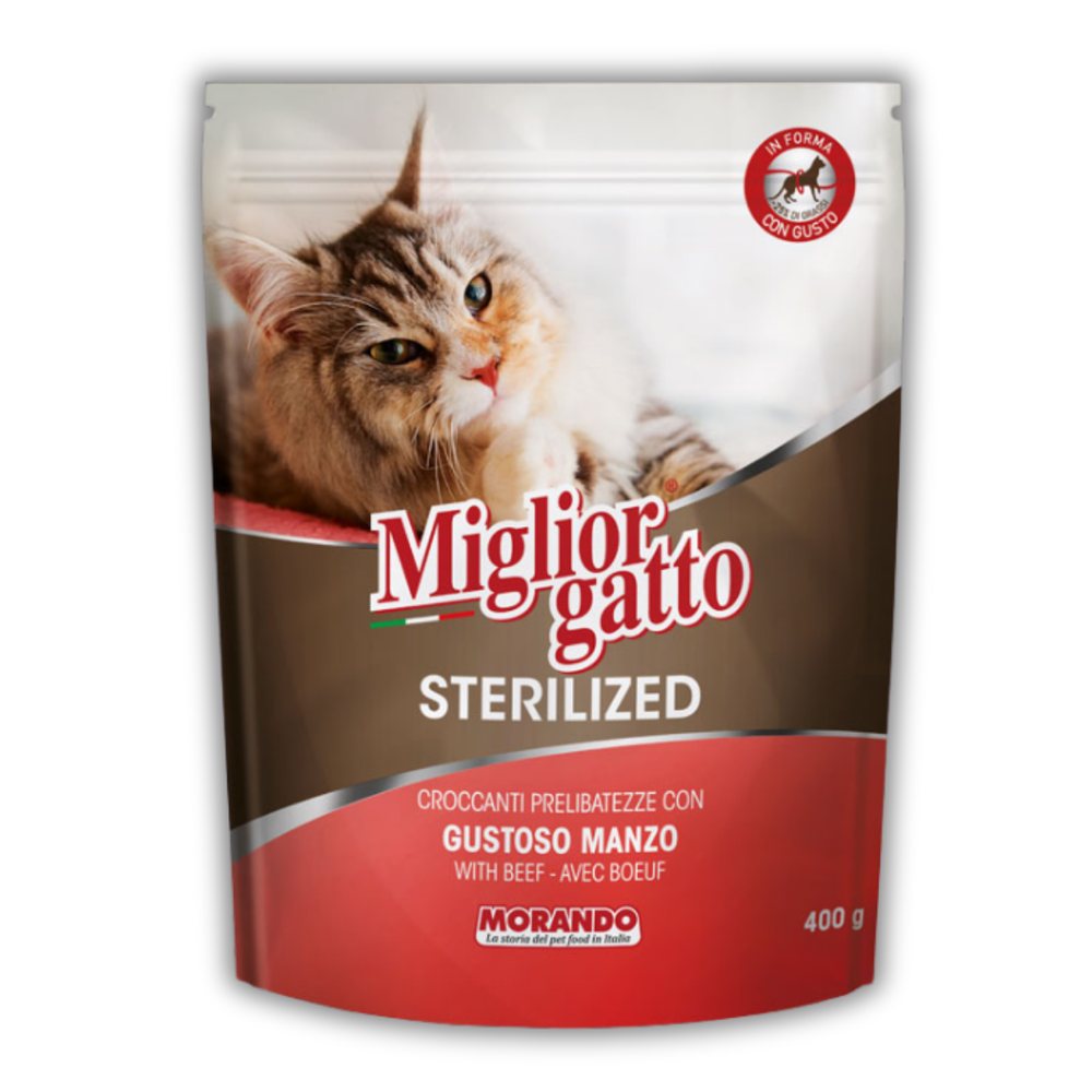 Сухий корм для стерилізованих котів Morando Migliorgatto Sterilized з яловичиною — Фото 1