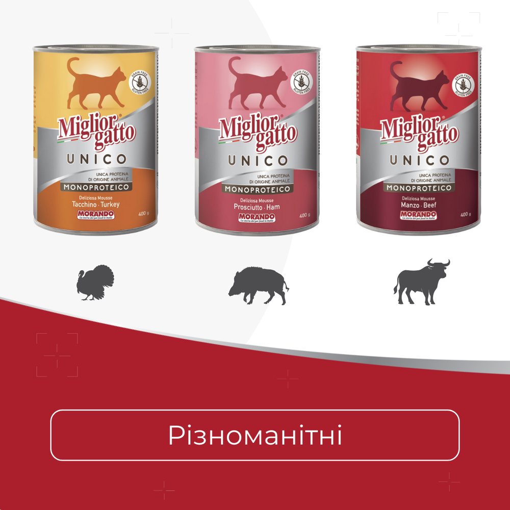 Консерви для котів Morando Migliorgatto UNICO Rustic індичка — Фото 3