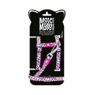 Шлея з повідцем для котів Max & Molly Cat Harness/Leash Set Leopard Pink — Фото 1