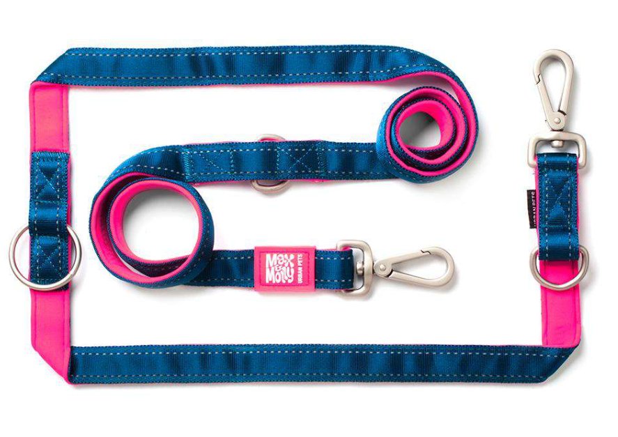 Повідець багатофункціональний Max & Molly Multi Function Leash Matrix Pink, розмір L — Фото 1