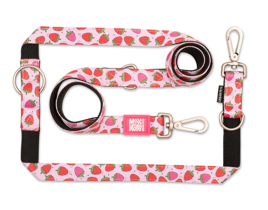 Повідець багатофункціональний Max & Molly Multi Function Leash Strawberry Dream — Фото 1