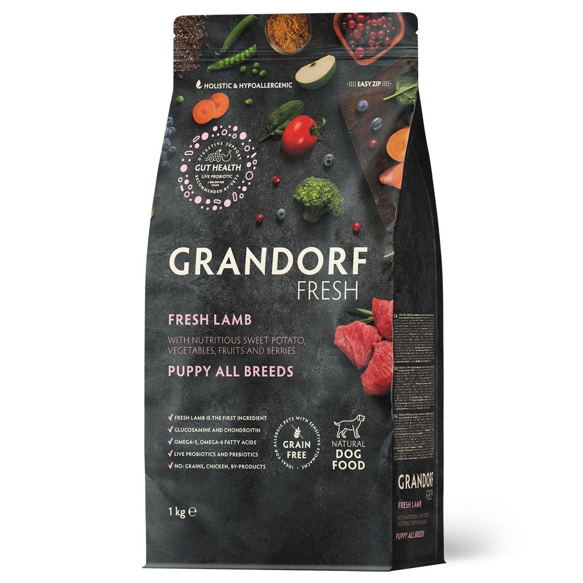 Сухий корм Grandorf Fresh ягня та батат для цуценят усіх порід — Фото 1