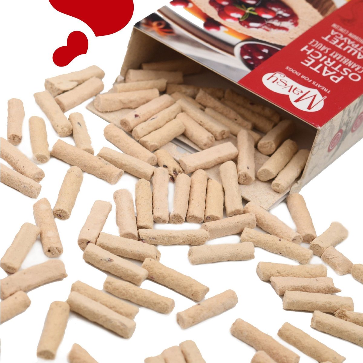 Ласощі для котів і собак Mavsy FD Ostrich + Cranberry — паштет зі страуса під журавлиновим соусом, 50 г — Фото 3