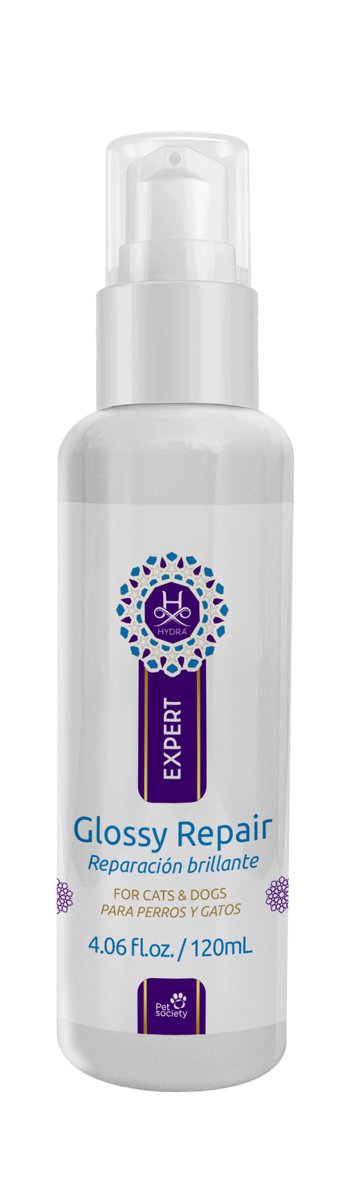 Спрей для відновлення та надання блиску шерсті для собак та котів Hydra Expert Glossy Repair, 120 мл — Фото 1