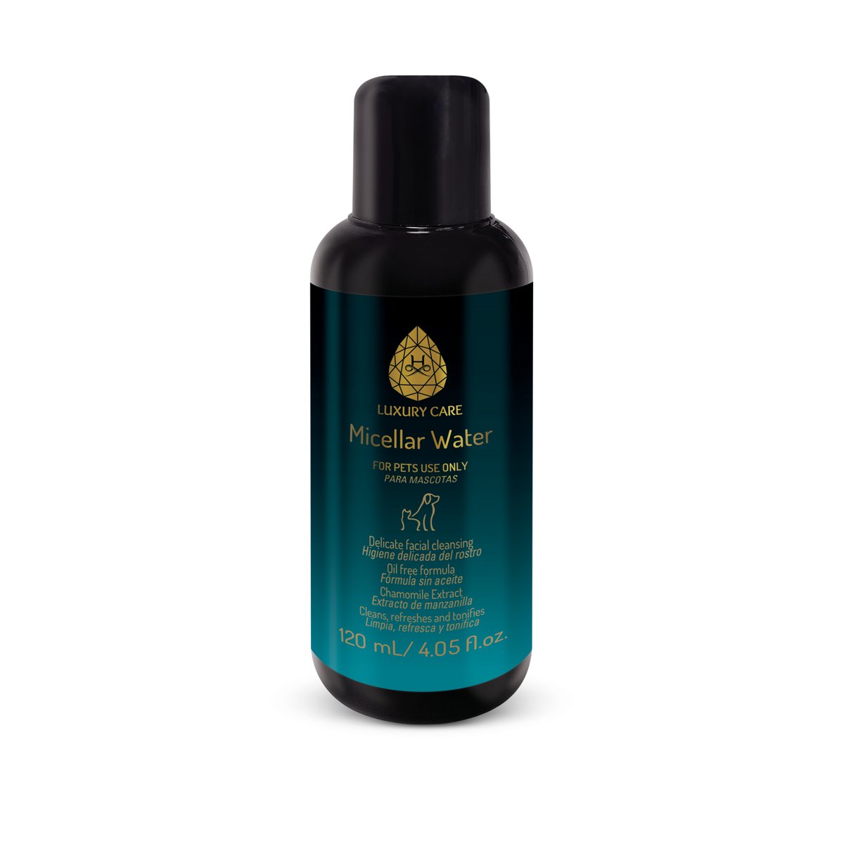 Міцелярна вода для видалення плям від сліз для собак та котів Hydra Luxury Care Micellar Water, 120 мл — Фото 1