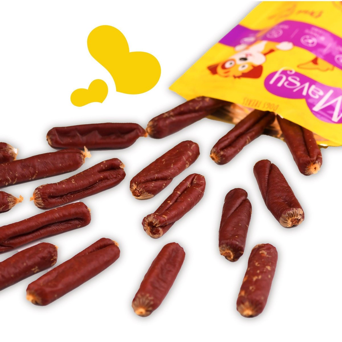 Ласощі для собак Mavsy Dried Duck Sausage — сосиски з ароматної качки, 100 г — Фото 3